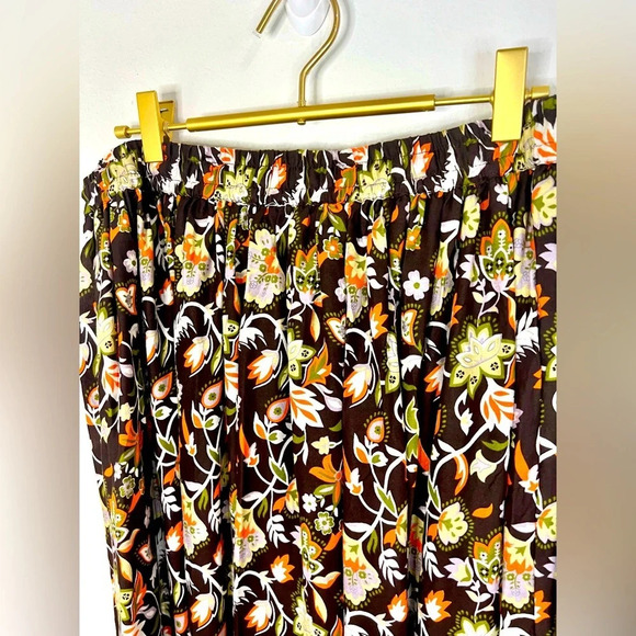 🆕 Gypsie Blu Brown and Muted Yellow Patterned Skirt - Picture 9 of 9